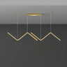 Minimalist Linear Z Shape Black Dining Room Pendant Light Image - 7