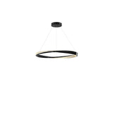 Modern Acrylic Ring Black and Gold Pendant  Chandelier Image - 10