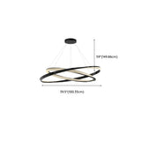 Modern Acrylic Ring Black and Gold Pendant  Chandelier Image - 23