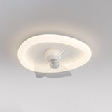 Minimalist Living Room Square Dimming Ceiling Fan Light Image - 2