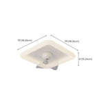 Minimalist Living Room Square Dimming Ceiling Fan Light Image - 28