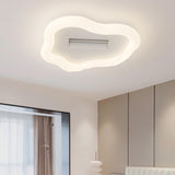 Minimalist Living Room Square Dimming Ceiling Fan Light Image - 3