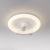 Minimalist Living Room Square Dimming Ceiling Fan Light Image - 4