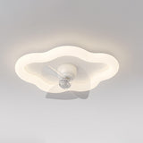 Minimalist Living Room Square Dimming Ceiling Fan Light Image - 6