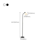 Minimalist Living Room White Cone Metal Floor Lamp #size