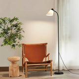 Minimalist Living Room White Cone Metal Floor Lamp Image - 3