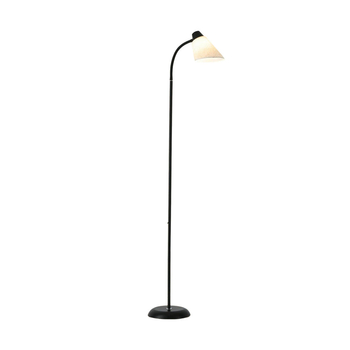 Minimalist Living Room White Cone Metal Floor Lamp Image - 6