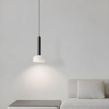 Minimalist Living Room White Glass Dome Pendant Light Image - 4