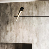 Minimalist Long Linear LED Light Arc Floor Lamp Image - 7