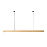 Minimalist Long Solid Wood Island Linear Pendant Light Image - 6