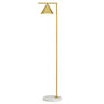 Minimalist Marble Base and Cone Shade Floor Lamp Image - 3