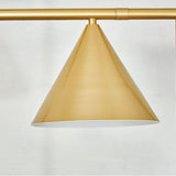 Minimalist Marble Base and Cone Shade Floor Lamp Image - 9