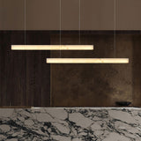 Minimalist Marble Linear Pendant Light Kitchen Island Image - 4