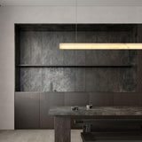 Minimalist Marble Linear Pendant Light Kitchen Island Image - 5