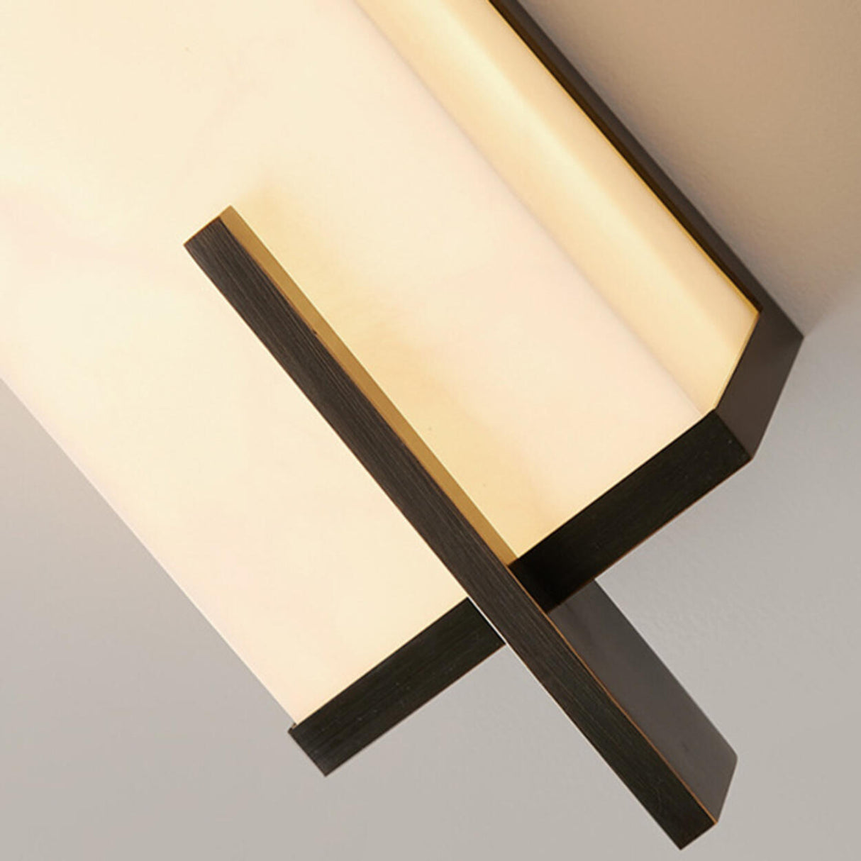 Minimalist Marble Texture Gold Geometric Wall Sconce Image - 10