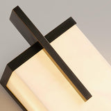 Minimalist Marble Texture Gold Geometric Wall Sconce Image - 12