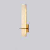 Minimalist Marble Texture Gold Geometric Wall Sconce Image - 2