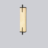 Minimalist Marble Texture Gold Geometric Wall Sconce Image - 3