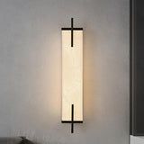 Minimalist Marble Texture Gold Geometric Wall Sconce Image - 6