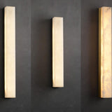 Minimalist Marble Vertical LED Wall Sconce Light Image - 10