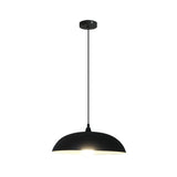 Minimalist Matte Black and White Bell Aluminum Pendant Light Image - 10