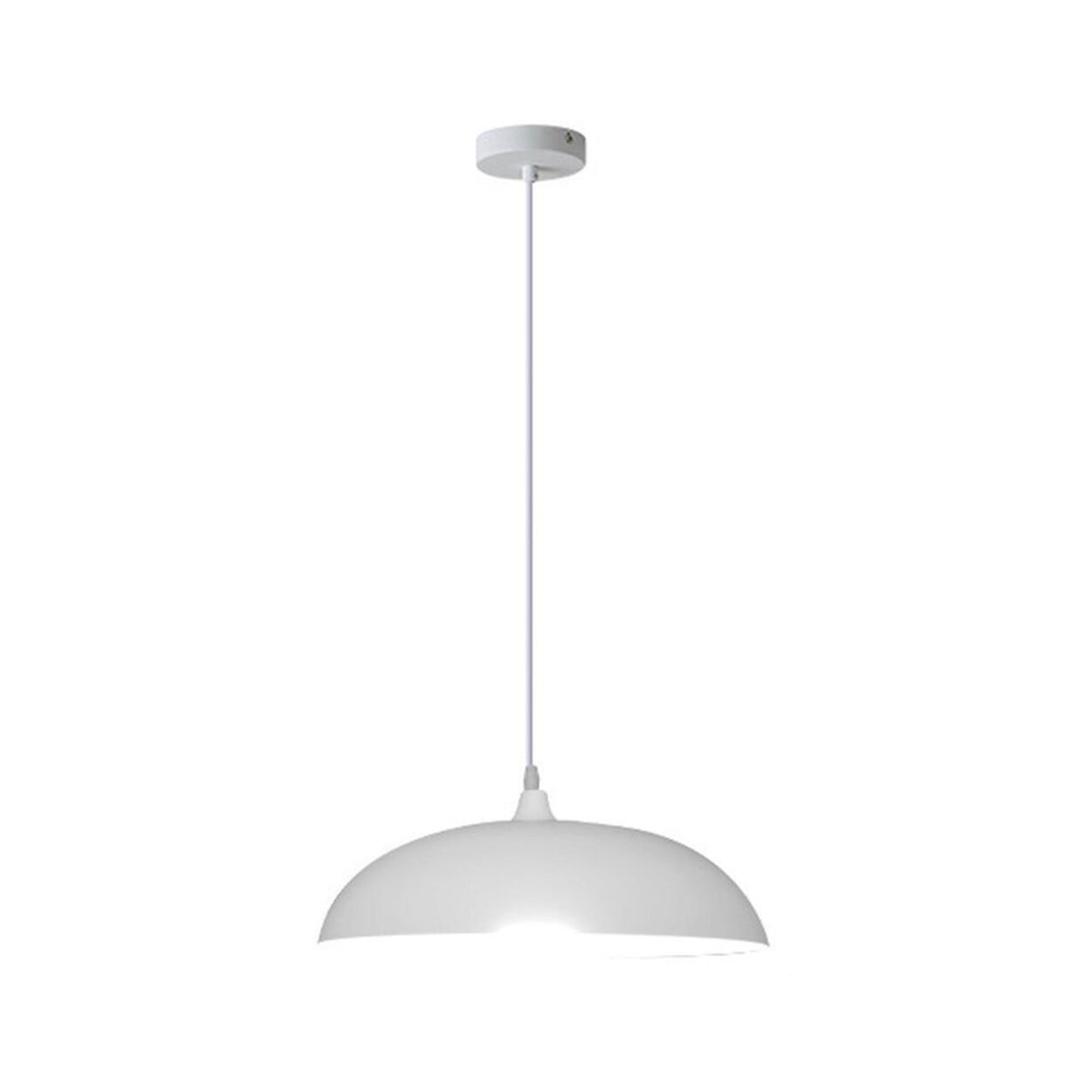 Minimalist Matte Black and White Bell Aluminum Pendant Light Image - 11