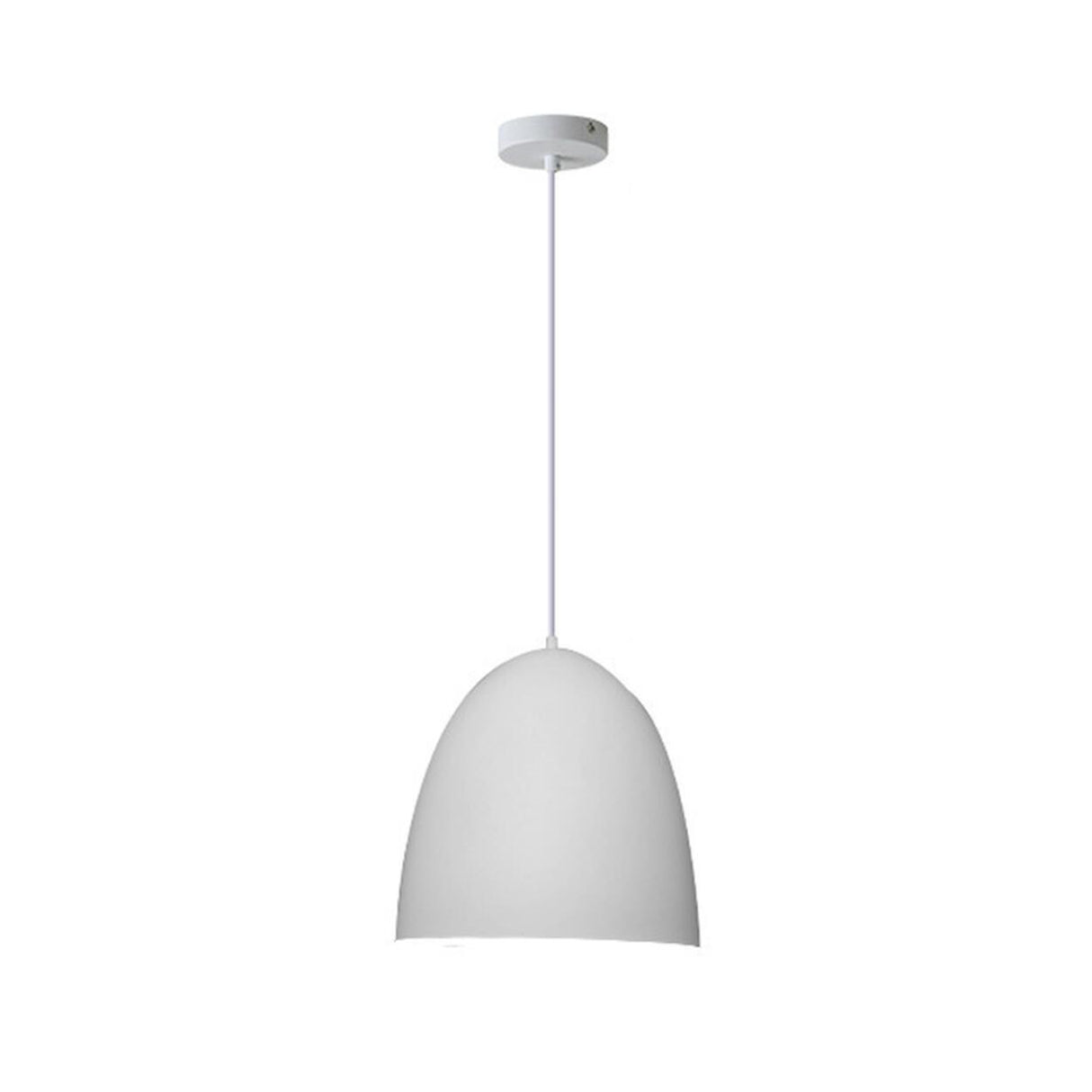 Minimalist Matte Black and White Bell Aluminum Pendant Light Image - 13