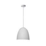 Minimalist Matte Black and White Bell Aluminum Pendant Light Image - 13