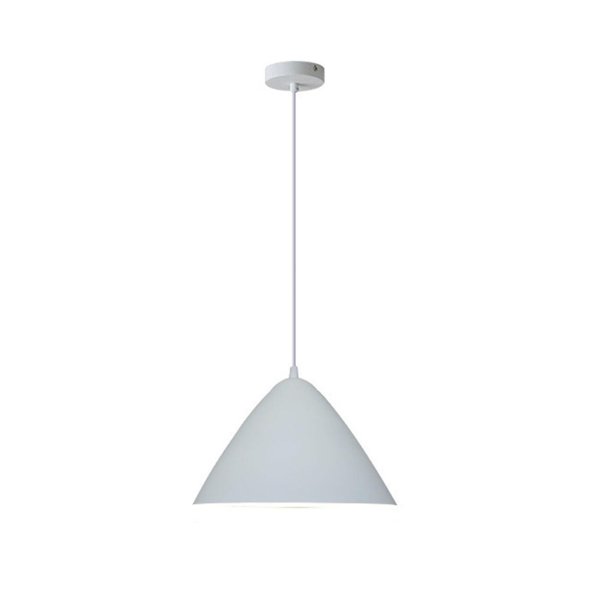 Minimalist Matte Black and White Bell Aluminum Pendant Light Image - 15