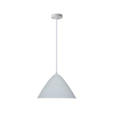 Minimalist Matte Black and White Bell Aluminum Pendant Light Image - 17