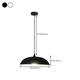 Minimalist Matte Black and White Bell Aluminum Pendant Light Image - 26