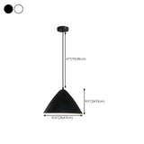 Minimalist Matte Black and White Bell Aluminum Pendant Light Image - 30