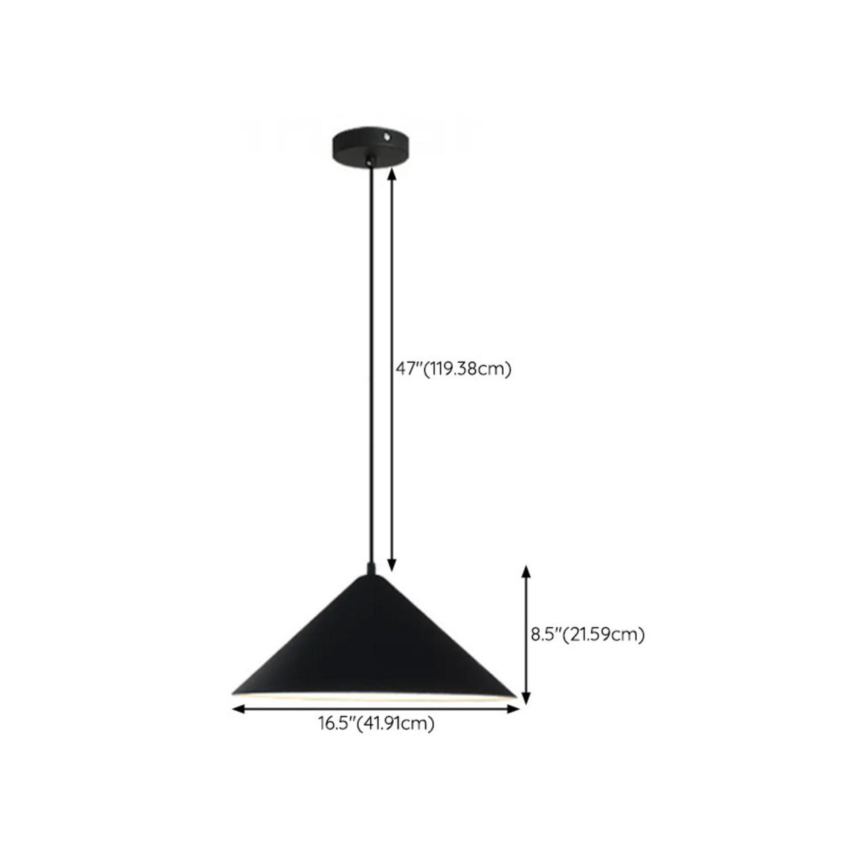 Minimalist Matte Black and White Bell Aluminum Pendant Light Image - 35