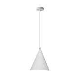 Minimalist Matte Black and White Bell Aluminum Pendant Light Image - 7