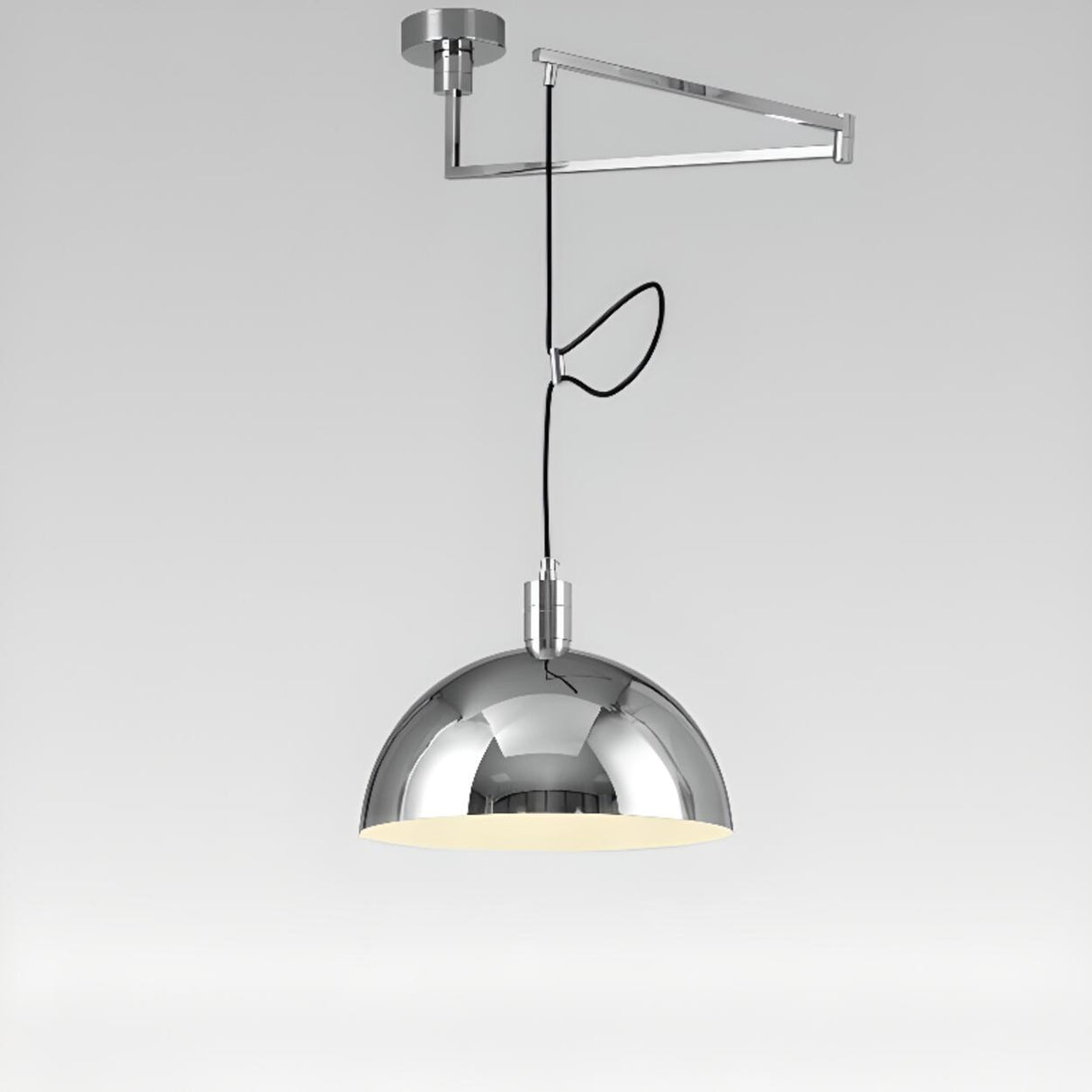 Minimalist Matte Black Dome Iron Mini Pendant Light Image - 5