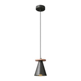 Minimalist Metal Brass Cone Pendant Light Bedroom Image - 7