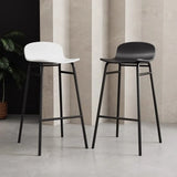 Minimalist Metal Bucket Armless Tall Bistro Bar Stool Image - 1