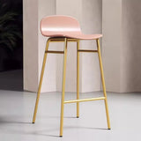 Minimalist Metal Bucket Armless Tall Bistro Bar Stool Image - 10