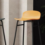 Minimalist Metal Bucket Armless Tall Bistro Bar Stool Image - 12