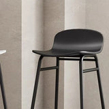 Minimalist Metal Bucket Armless Tall Bistro Bar Stool Image - 13