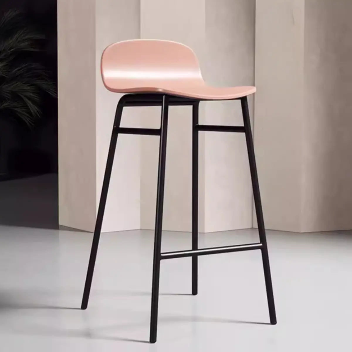 Minimalist Metal Bucket Armless Tall Bistro Bar Stool Image - 18