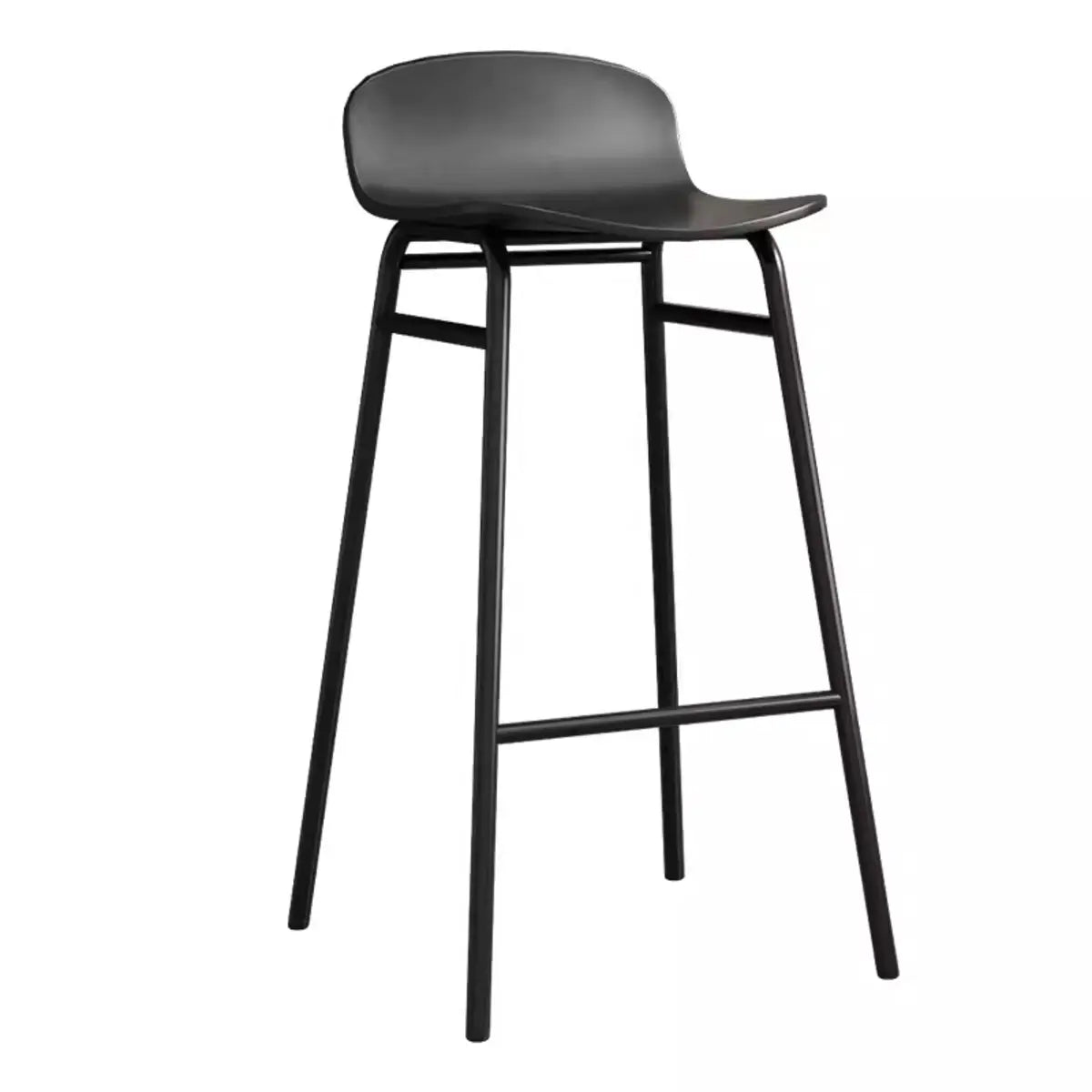 Minimalist Metal Bucket Armless Tall Bistro Bar Stool Image - 19