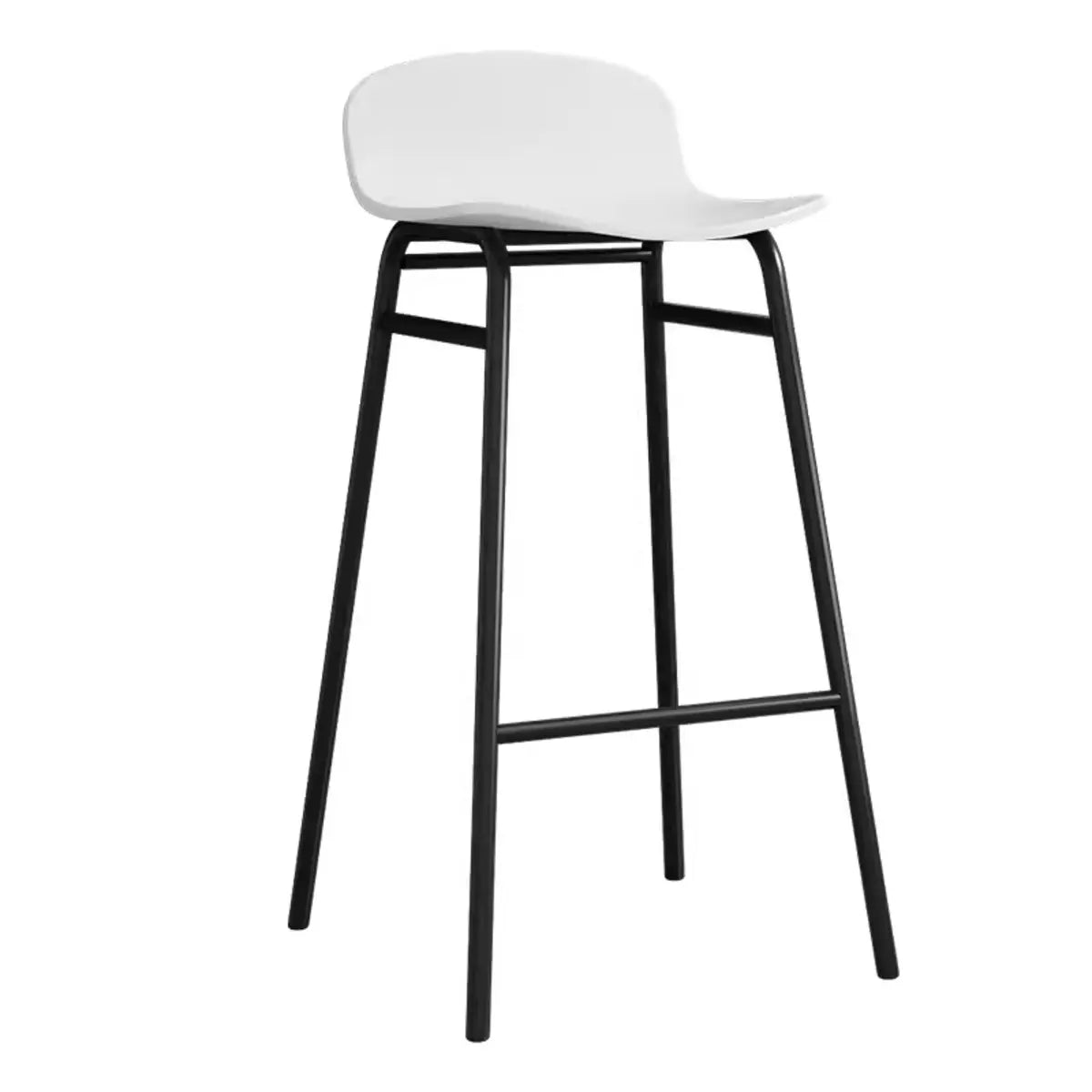 Minimalist Metal Bucket Armless Tall Bistro Bar Stool Image - 2