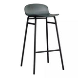 Minimalist Metal Bucket Armless Tall Bistro Bar Stool Image - 4