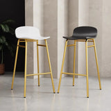 Minimalist Metal Bucket Armless Tall Bistro Bar Stool Image - 8