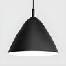 Minimalist Metal Cone Hanging Grey Pendant Light Image - 2