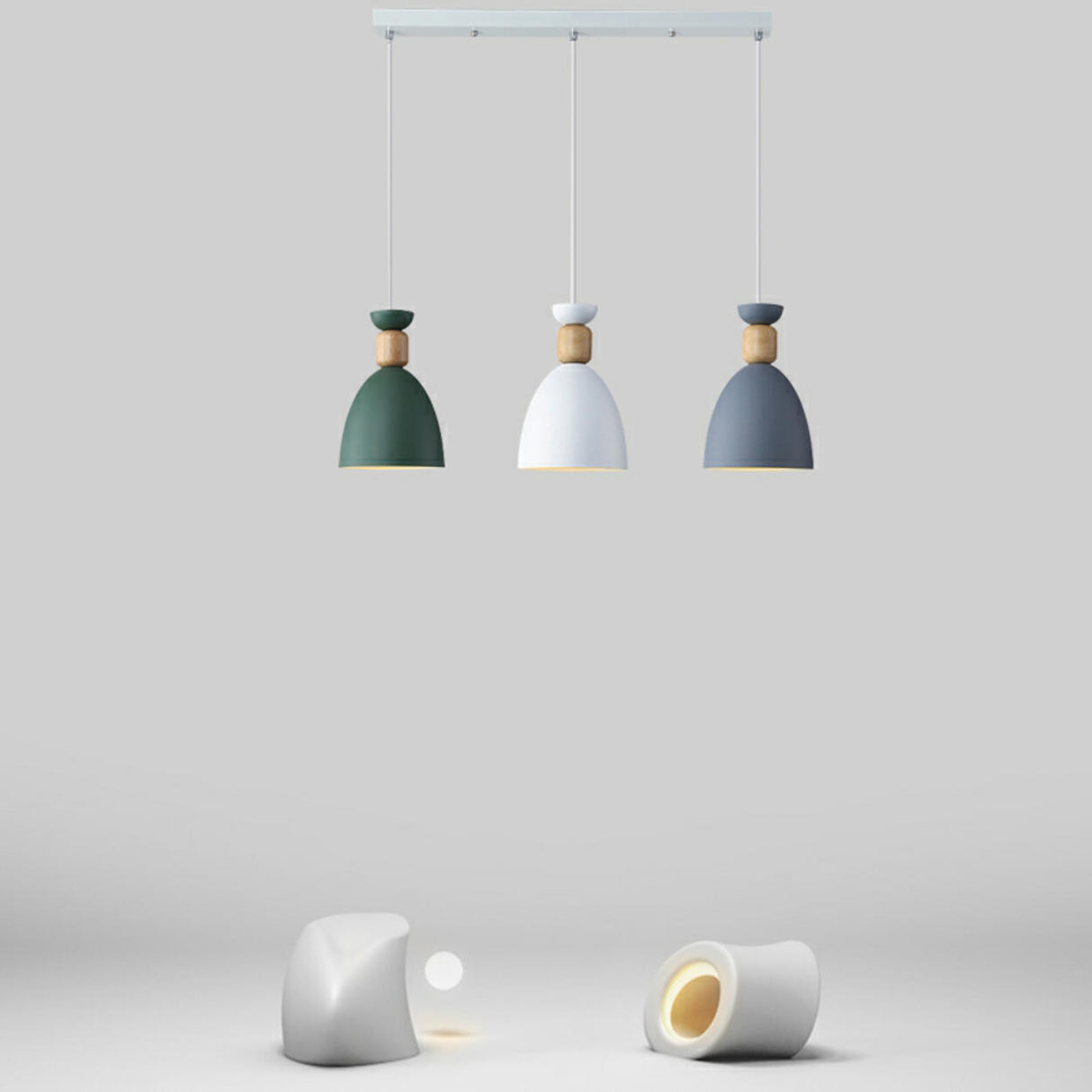 Minimalist Metal Cone Pendant Light Adjustable Height Image - 1