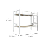 Minimalist Metal Gloss White Twin Space-Saving Bunk Bed #size