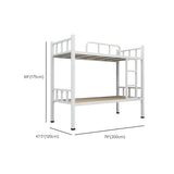 Minimalist Metal Gloss White Twin Space-Saving Bunk Bed Image - 11