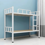 Minimalist Metal Gloss White Twin Space-Saving Bunk Bed Image - 3